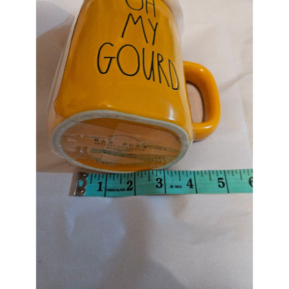 Rae Dunn Oh My Gourd Autumn Fall Coffee Mug & Lid topper New - Picture 8 of 8
